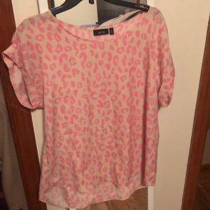 Pink leopard blouse